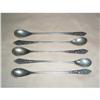 Image 1 : 5 Indonesian Silver Long Tea Spoons #1508586