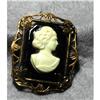 Image 1 : Old Celloid Cameo Pin  #1508863