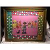 Image 1 : Framed Mexican Folk Art Oil on Masonite by #1508956