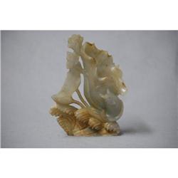 Well  Carved  Celadon  Jade  Flower  and  Fish #1518657