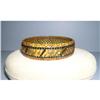 Image 1 : Celluloid Black and Gold Deco Bangle #1518963