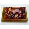 Bakelite Vintage Carved Deer Brooch #1519183