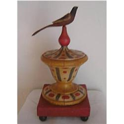 ANTIQUE BIRD FIGURE ON FOLKY STAND #1529491