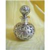 Image 1 : CR. 1900~STERLING OVERLAY LARGE PERFUME BOTTLE #1529628