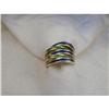 Image 1 : Estate 14K YG Solid Gold Enamel Dome Ring Band #1529837