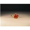 Image 1 : Estate 14K YG Gold Enamel Ladybug Ring #1529860