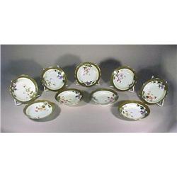 9 Limoges Redon Sauce Bowls Gold Enamel #1529900
