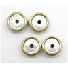 Image 1 : 14Kt. Cufflinks, Mother of pearl and sapphires #1529963