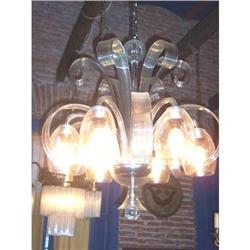 SUMPTUOUS ART DECO CRYSTAL CHANDELIER , SIGNED #1530183