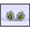 Image 1 : Shimmering 18K White Gold Green Peridot and #1541437