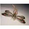 Image 1 : 14K Ruby Emerald Diamond Dragonfly Brooch #1541541