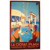 Image 1 : Ciotat Plage, 1930 Lithograph, A+, Linen #1541771