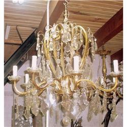 8 Lights French bronze crystal chandelier #1541866