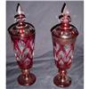 Image 1 : Pair of Bohemian Cut Crystal Decanters #1542003