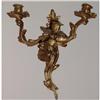 Image 1 : Pair Acanthus Leaf Three-Arm Gilt Bronze Wall #1551093