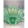 Image 2 : 1959 Fostoria Green Opalescent Bowl Heirloom Pattern, Very Good Condition, 6.5"T