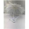 Image 1 : Vintage White Lace Child Umbrella With Plastic Handle, 19"L, No Damage To Lace