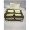 Image 1 : Vintage Moroccan Camel Bone Dresser Box, Hand Crafted And Inlaid With Brass And Copper, 1940's/50's,