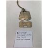 Image 1 : 3 Vintage Military Metal Dog Tags Without Names