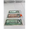 Image 1 : Nice Lot Of 3 Bank Of Canada 1954 Replacement Notes, Harder To Find