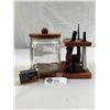 Image 1 : Vintage Algro CO. Chicago ILL Pipe And Tobacco Stand W/Pipes