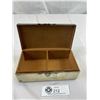 Image 2 : Vintage Wood Lined Silverplate Cigarette Box, Made In England, 6.5"x3.5"x1.5"