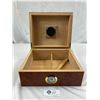 Image 3 : Vintage Burled Wood Humidor Box, Missing Dial Pieces