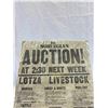 Image 2 : Vintage Auction Poster 8.5"x14"