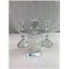 Image 1 : Pair Of Crystal/Glass Candle Sticks And Decanter
