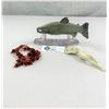 Image 2 : Nice Small Décor Lot With Decorative Fish, Nude Lady, Bracelet, Fish Is 6.5"L