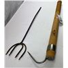 Image 1 : Wooden Handle Fish Hook Plus Pitch Fork, Minus Handle