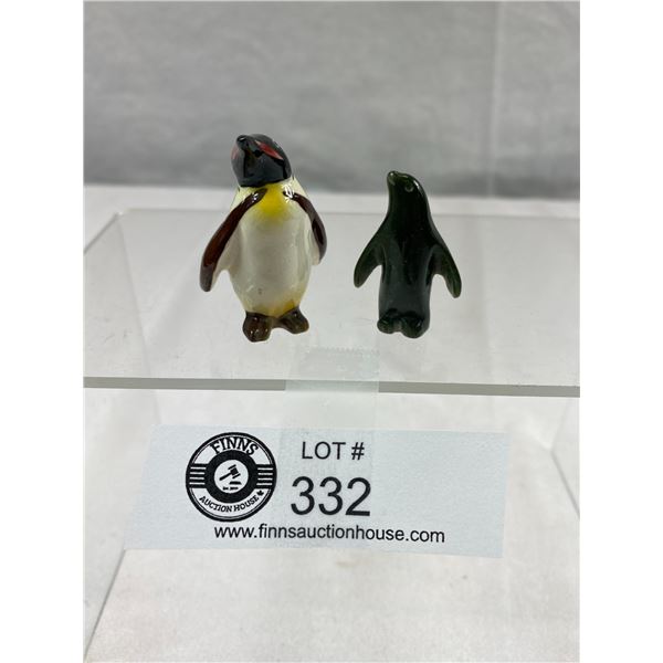 2 Small Penguin Figures, 1 Beswick, 1 Jade