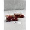 Image 1 : 2 Plastic And Metal Diecast Fire Trucks From The 1920's