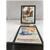 Image 2 : License Plate Tire Shop Tin Sign, 1935 Framed Red Indian Magazine Advertisement And 1947 Framed Prin