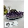 Image 2 : Nice Collectible Elephant Lot With Silver Elephant On Amethyst And Candle Holder