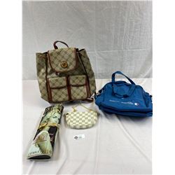 Nice Designer Backpack Plus Small Zipper Bag, 70's Clutch Purse And CP Airline Bag