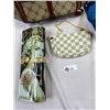 Image 2 : Nice Designer Backpack Plus Small Zipper Bag, 70's Clutch Purse And CP Airline Bag