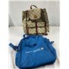 Image 3 : Nice Designer Backpack Plus Small Zipper Bag, 70's Clutch Purse And CP Airline Bag
