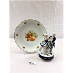 Vintage German Music Box And Platter