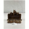 Image 1 : 1950's Wood Pipe Stand With Horse And Dogs