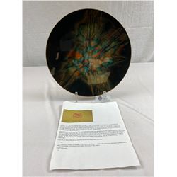 Nicely Signed George Hill Decorative Plate, Seetusee, Was A Glassware Manufacture From Portage La Pr
