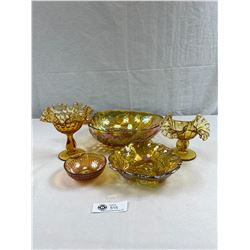 Nice Decorative Lot Of Vintage Carnival Glass And Other