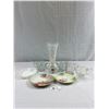 Image 1 : Decorative Glass Lot Of Vases, Cream And Sugar Dishes, Etc.