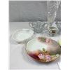 Image 2 : Decorative Glass Lot Of Vases, Cream And Sugar Dishes, Etc.