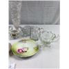 Image 3 : Decorative Glass Lot Of Vases, Cream And Sugar Dishes, Etc.