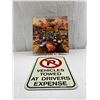 Image 1 : Disney Cars Poster Plus No Parking Street Sign