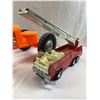 Image 2 : Vintage Metal And Plastic Tonka Fire Truck And Plastic Tractor Pedal Car