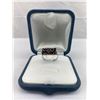 Image 2 : 1960's Rose Cut Garnet Ring in Sterling Silver