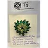 Image 2 : Emerald green rhinestone brooch