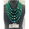 Image 1 : Vintage 5 Strand Czech Crystal Bead Necklace